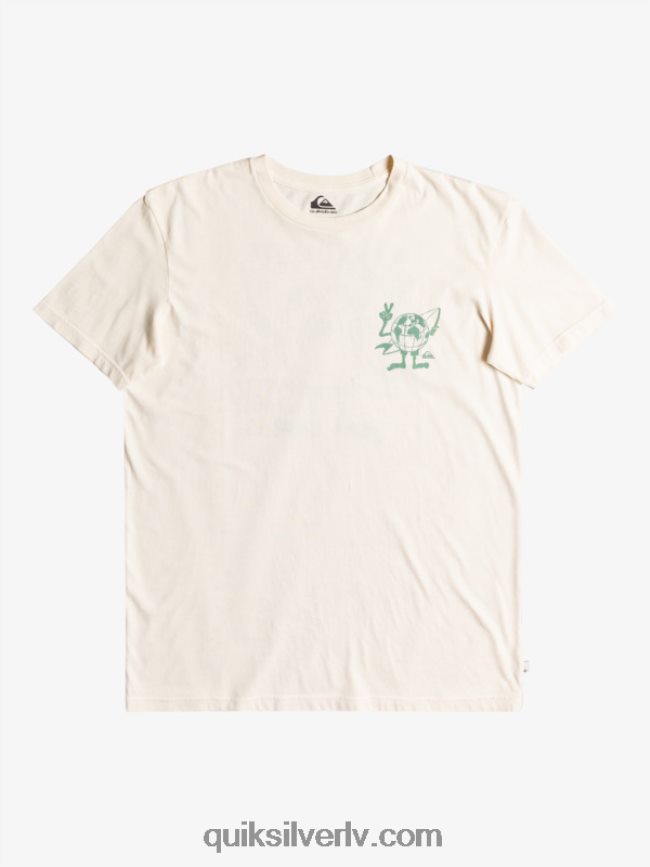 vīriešiem Quiksilver slēpto ziņojumu t-krekls bērzs 88064R1762