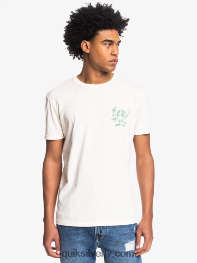 vīriešiem Quiksilver slēpto ziņojumu t-krekls bērzs 88064R1762