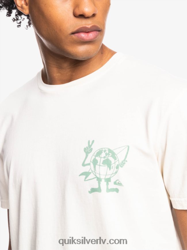 vīriešiem Quiksilver slēpto ziņojumu t-krekls bērzs 88064R1762