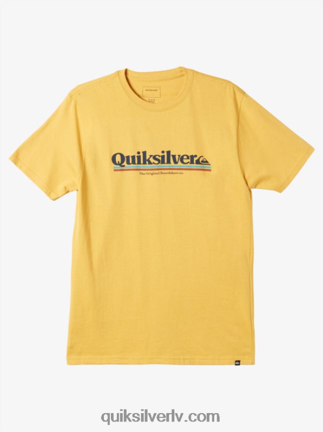 vīriešiem Quiksilver starp līnijām t-krekls spilgts zelts 88064R979