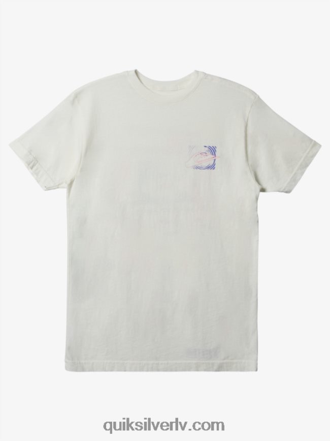 vīriešiem Quiksilver starptautiskais pasaules spēku t-krekls antīki balts 88064R598