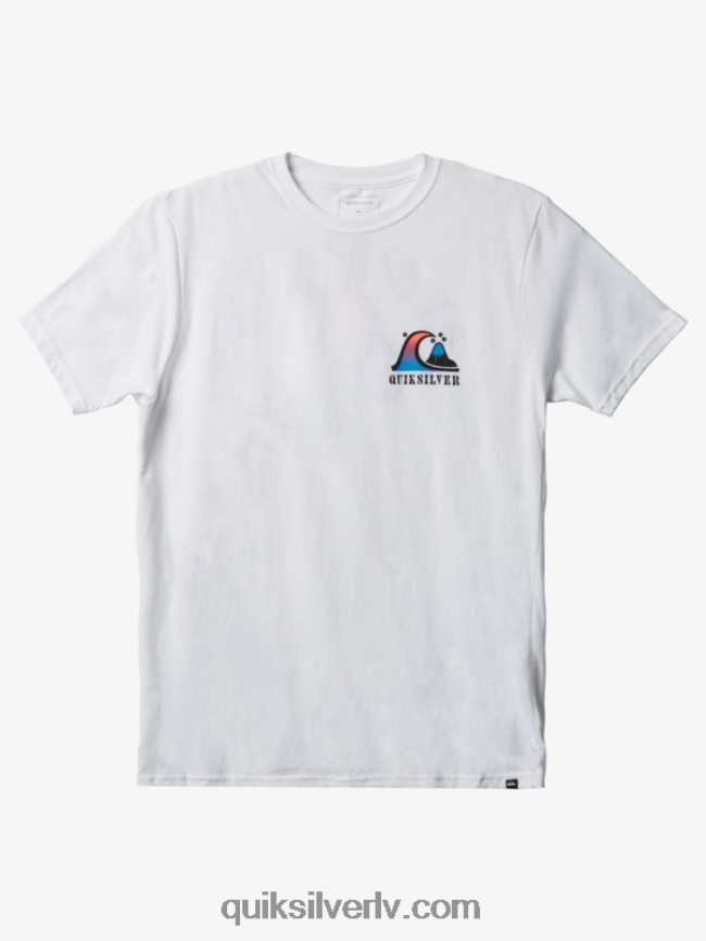 vīriešiem Quiksilver upes līkuma t-krekls balts 88064R1518