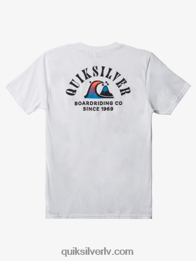 vīriešiem Quiksilver upes līkuma t-krekls balts 88064R1518
