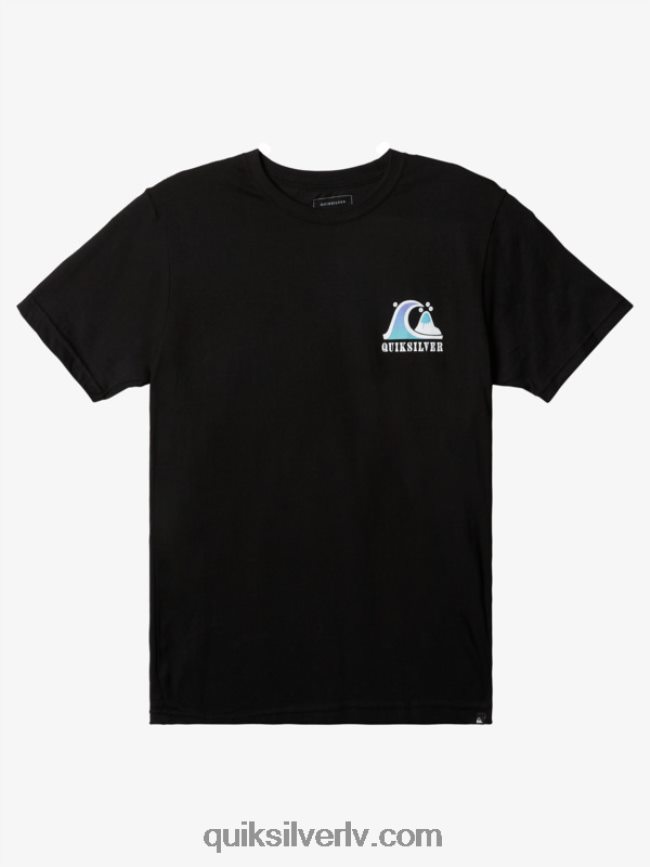 vīriešiem Quiksilver upes līkuma t-krekls melns 88064R1517