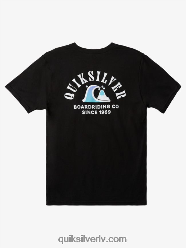 vīriešiem Quiksilver upes līkuma t-krekls melns 88064R1517