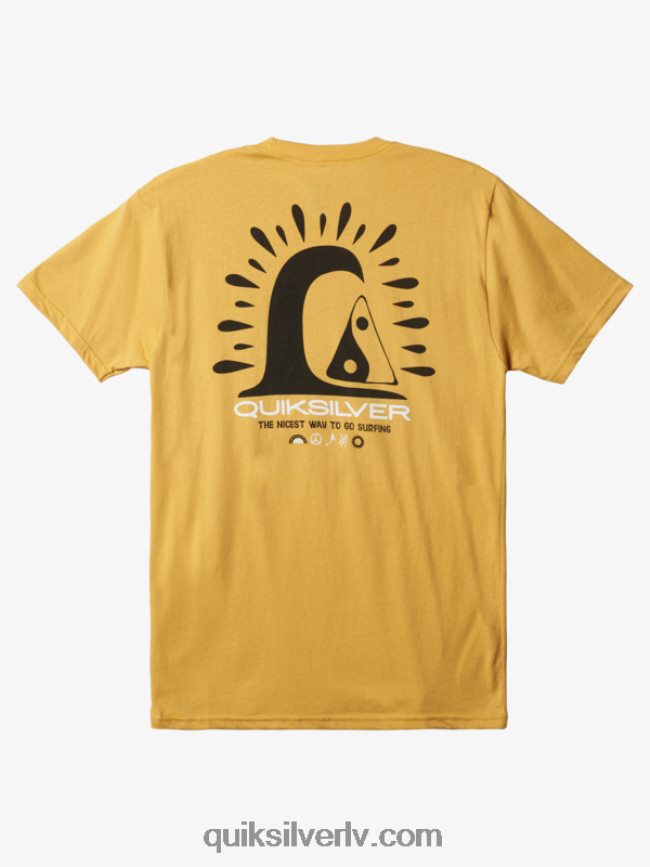 vīriešiem Quiksilver uz malas t-krekls okers 88064R1504
