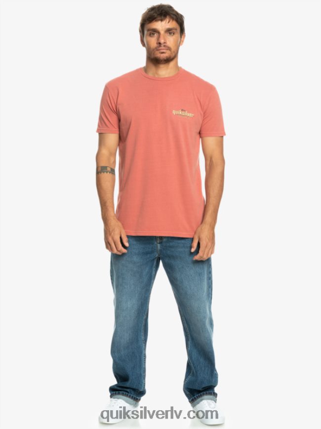 vīriešiem Quiksilver vārdu t-krekls marsala 88064R935