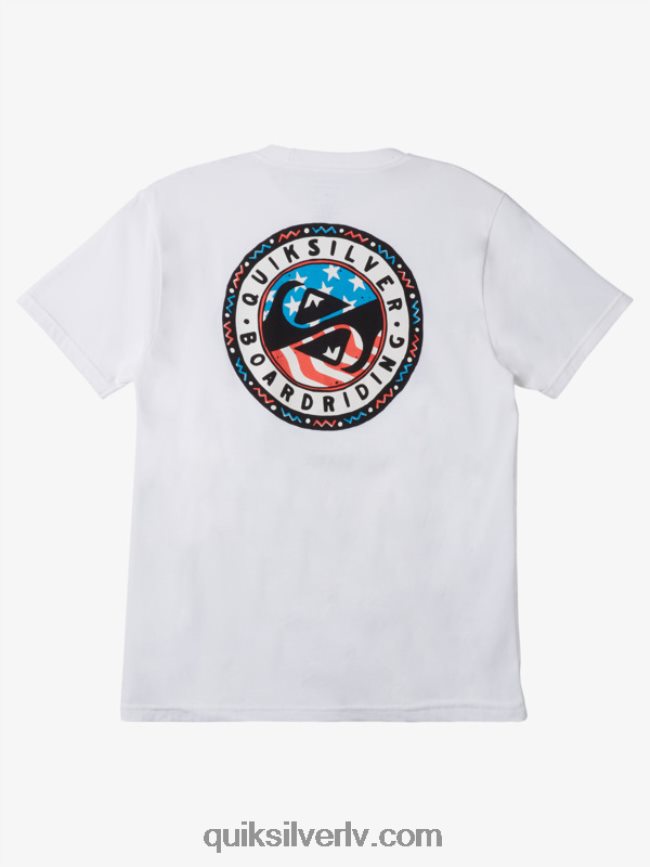 vīriešiem Quiksilver vasaras jautrības t-krekls balts 88064R469