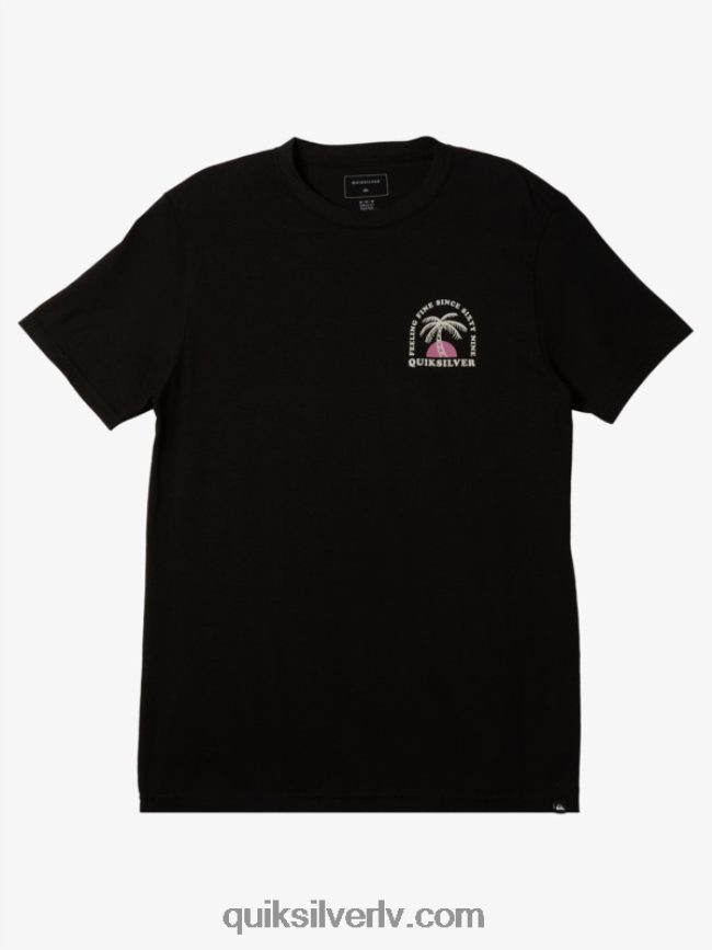 vīriešiem Quiksilver viļņojošs t-krekls melns 88064R187