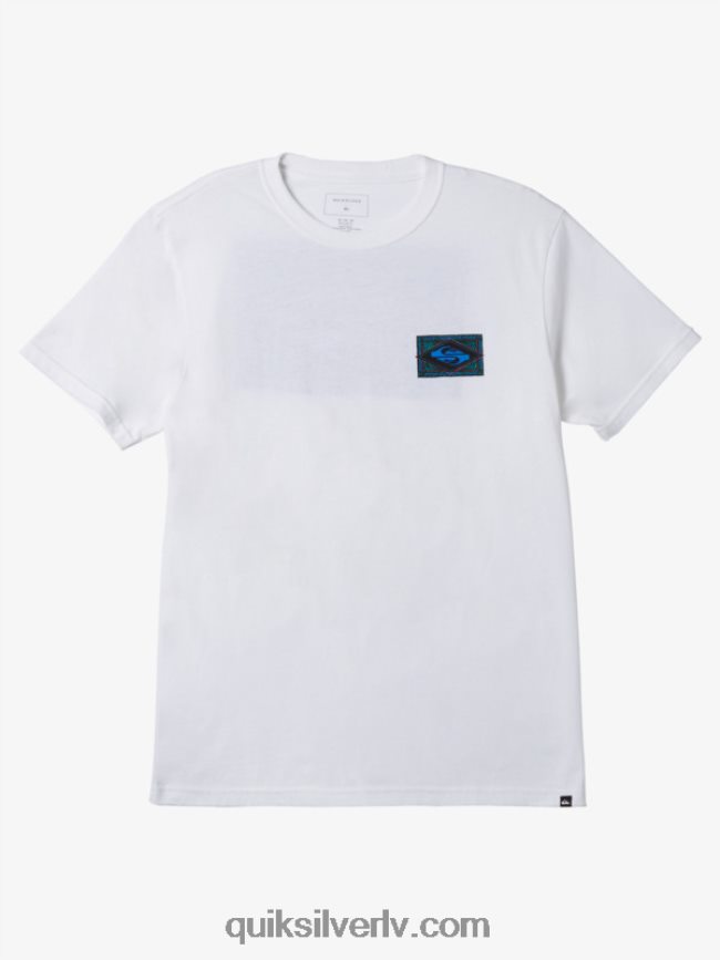 vīriešiem Quiksilver vibrējošs t-krekls balts 88064R179