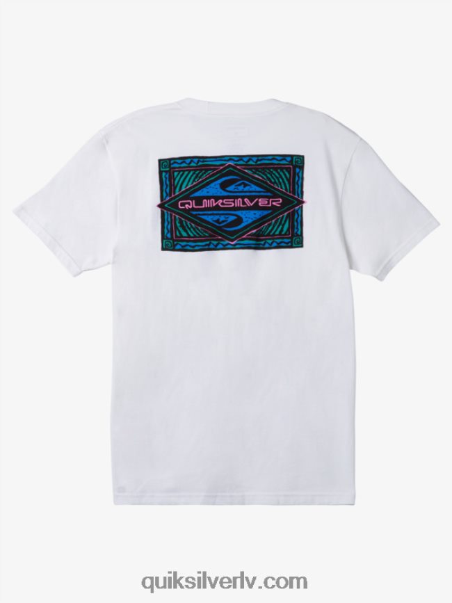 vīriešiem Quiksilver vibrējošs t-krekls balts 88064R179