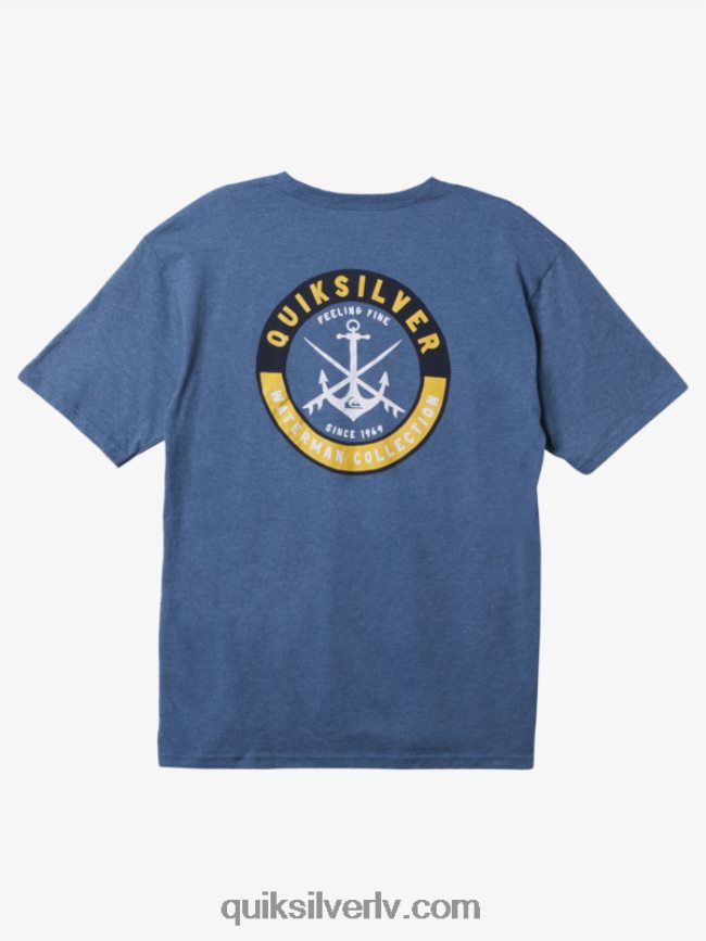 vīriešiem Quiksilver waterman carefree sessions t-krekls praporščiks zils virši 88064R1484