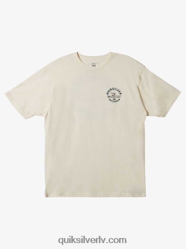 vīriešiem Quiksilver waterman qs outboarder t-krekls antīki balts 88064R1481