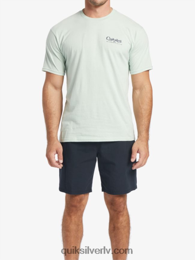 vīriešiem Quiksilver waterman undertow t-krekls smalks zaļš 88064R55