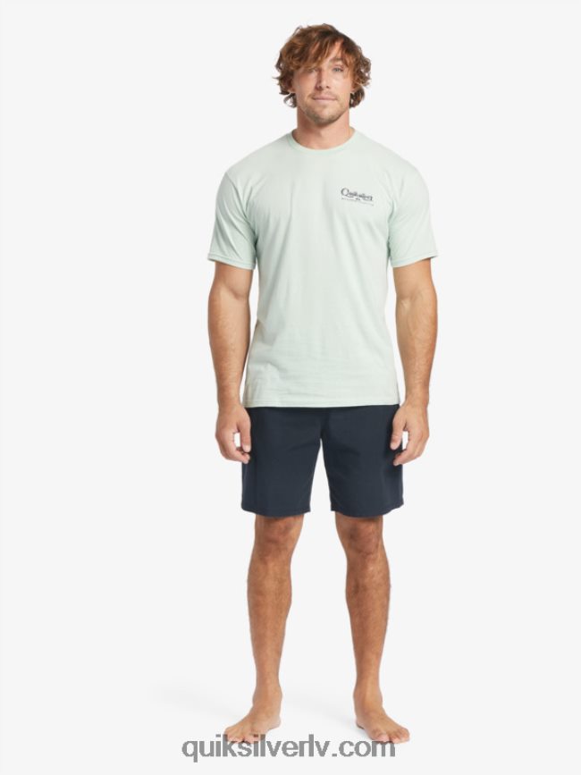 vīriešiem Quiksilver waterman undertow t-krekls smalks zaļš 88064R55