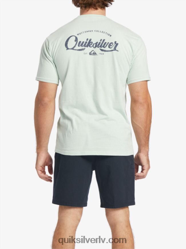 vīriešiem Quiksilver waterman undertow t-krekls smalks zaļš 88064R55