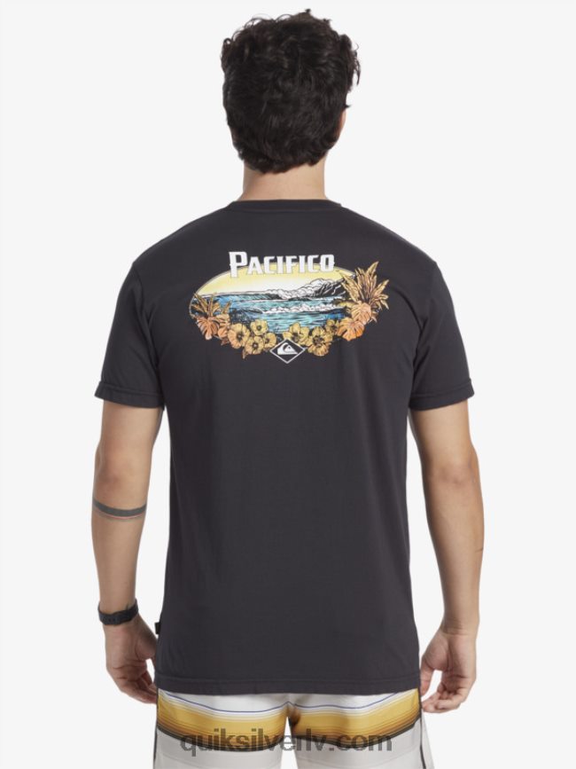 vīriešiem Quiksilver x Pacifico Scenic Vibes T-krekls asfalts 88064R10