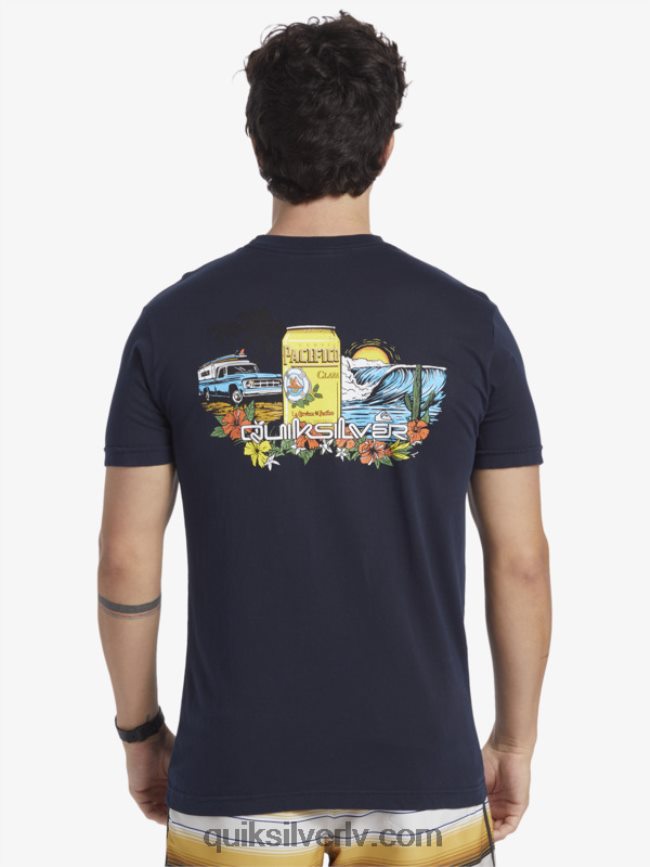 vīriešiem Quiksilver x Pacifico lockup t-krekls jūras žakete 88064R1
