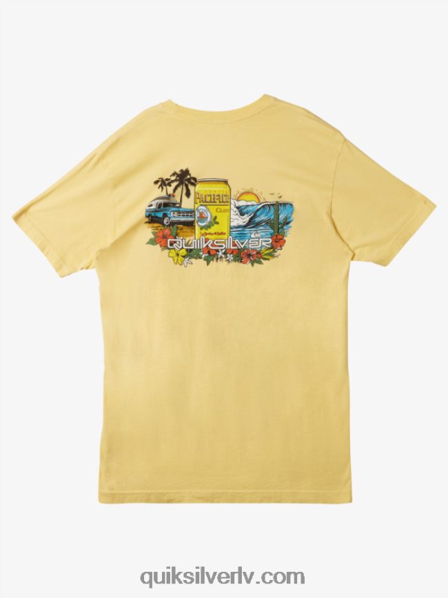 vīriešiem Quiksilver x Pacifico lockup t-krekls zelts 88064R2