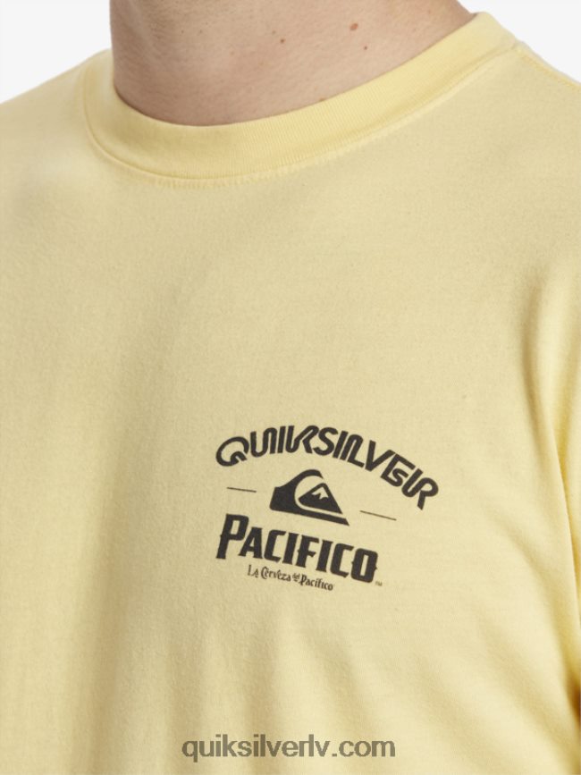 vīriešiem Quiksilver x Pacifico lockup t-krekls zelts 88064R2