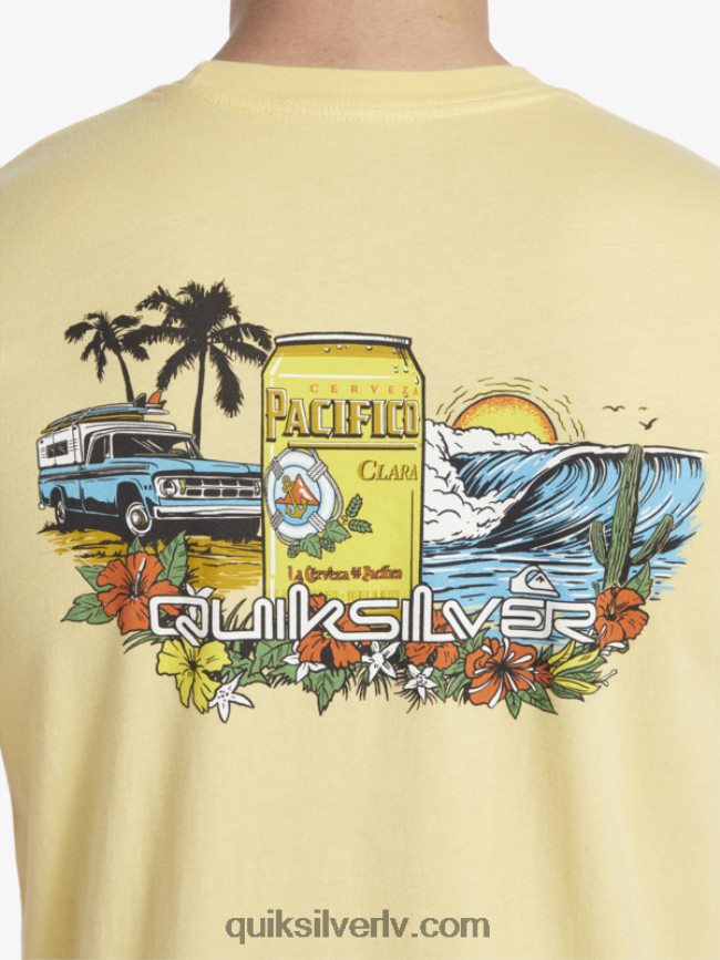 vīriešiem Quiksilver x Pacifico lockup t-krekls zelts 88064R2
