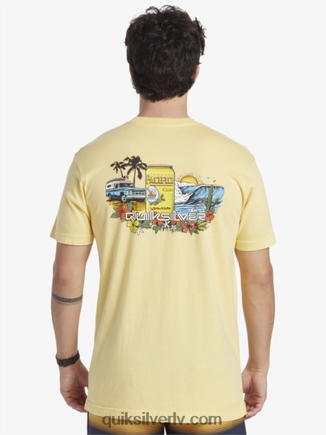 vīriešiem Quiksilver x Pacifico lockup t-krekls zelts 88064R2