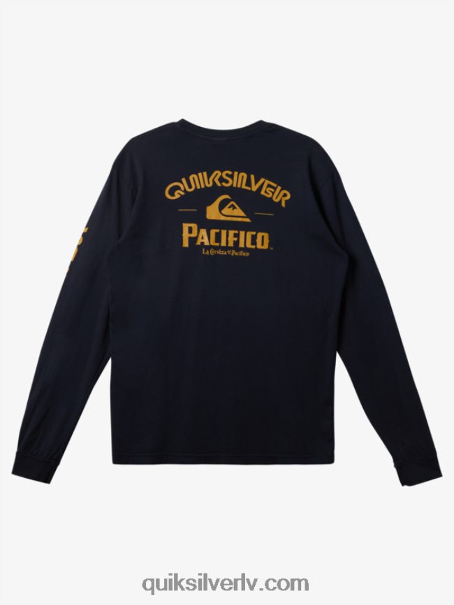 vīriešiem Quiksilver x Pacifico taisns šāvēja t-krekls ar garām piedurknēm jūras žakete 88064R6