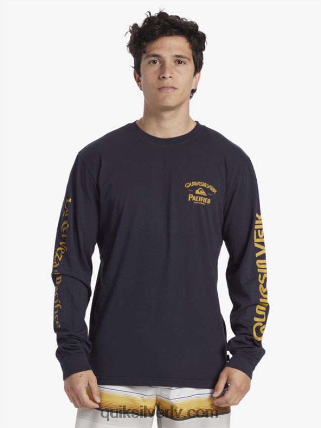 vīriešiem Quiksilver x Pacifico taisns šāvēja t-krekls ar garām piedurknēm jūras žakete 88064R6