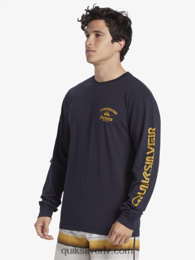 vīriešiem Quiksilver x Pacifico taisns šāvēja t-krekls ar garām piedurknēm jūras žakete 88064R6
