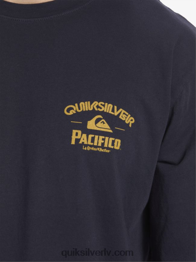 vīriešiem Quiksilver x Pacifico taisns šāvēja t-krekls ar garām piedurknēm jūras žakete 88064R6