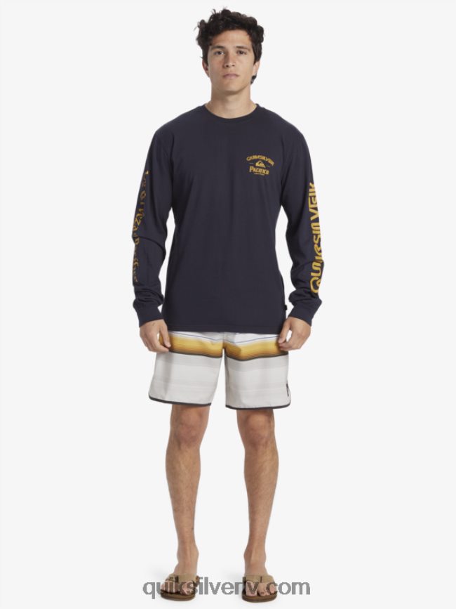 vīriešiem Quiksilver x Pacifico taisns šāvēja t-krekls ar garām piedurknēm jūras žakete 88064R6