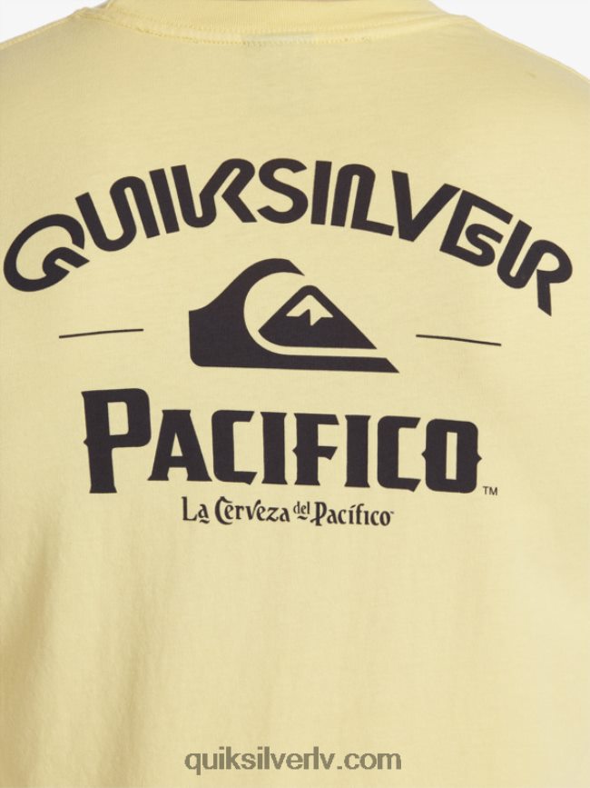 vīriešiem Quiksilver x Pacifico taisns šāvēja t-krekls ar garām piedurknēm zelts 88064R5