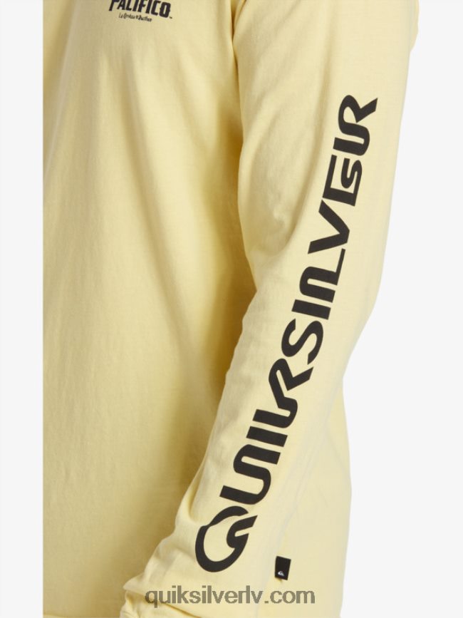 vīriešiem Quiksilver x Pacifico taisns šāvēja t-krekls ar garām piedurknēm zelts 88064R5