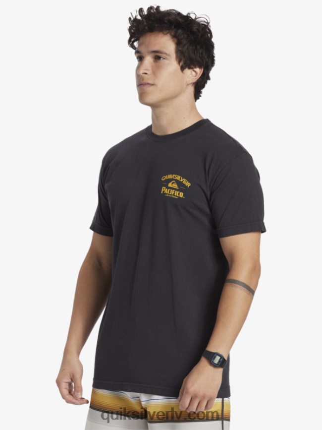 vīriešiem Quiksilver x Pacifico taisns šāvēja t-krekls asfalts 88064R8