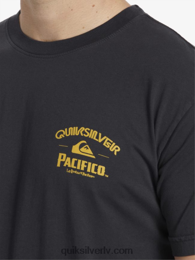vīriešiem Quiksilver x Pacifico taisns šāvēja t-krekls asfalts 88064R8
