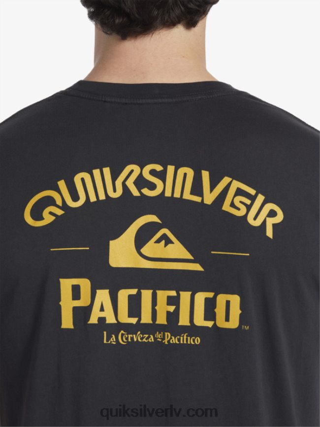 vīriešiem Quiksilver x Pacifico taisns šāvēja t-krekls asfalts 88064R8