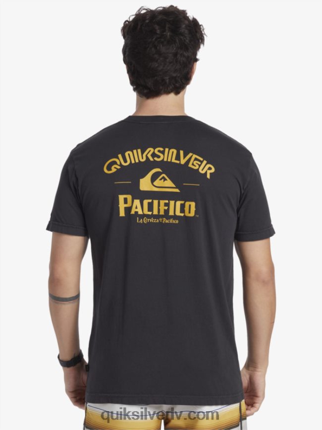 vīriešiem Quiksilver x Pacifico taisns šāvēja t-krekls asfalts 88064R8