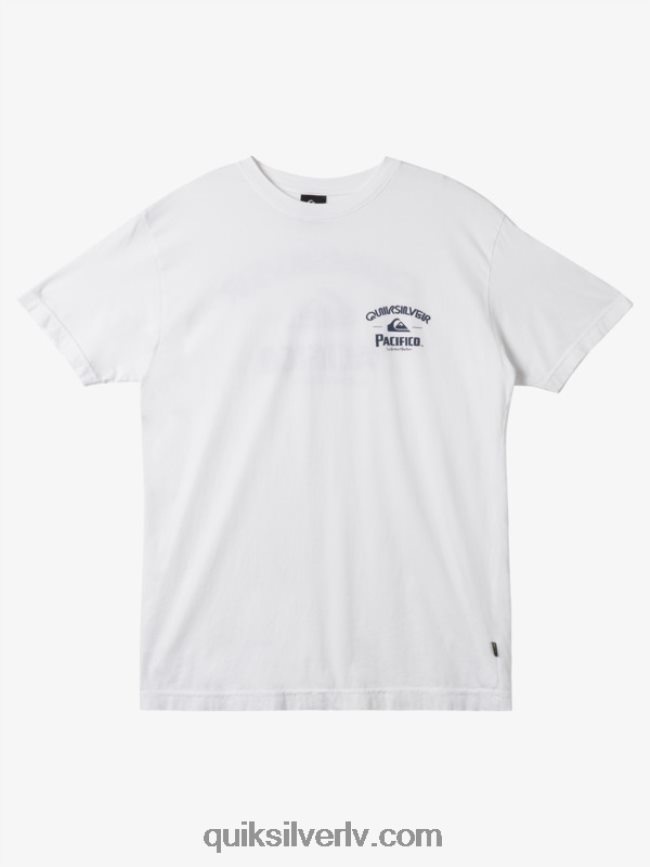 vīriešiem Quiksilver x Pacifico taisns šāvēja t-krekls balts 88064R7