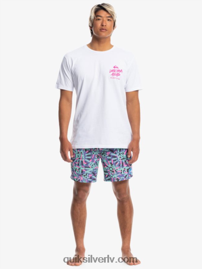vīriešiem Quiksilver x Stranger lietas lenora t-krekls balts 88064R1839