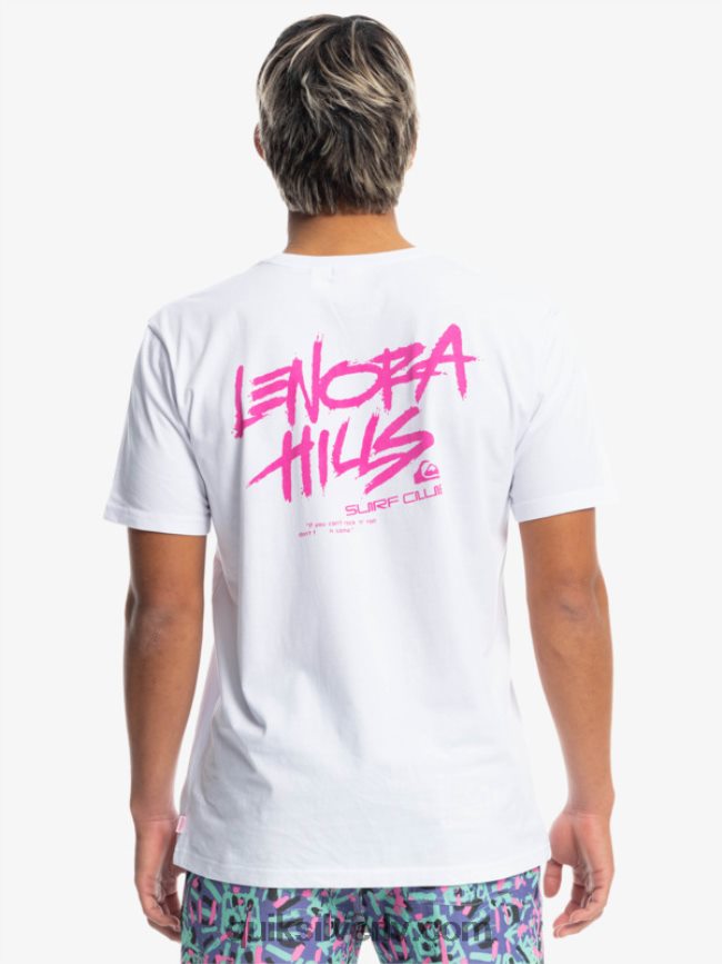 vīriešiem Quiksilver x Stranger lietas lenora t-krekls balts 88064R1839