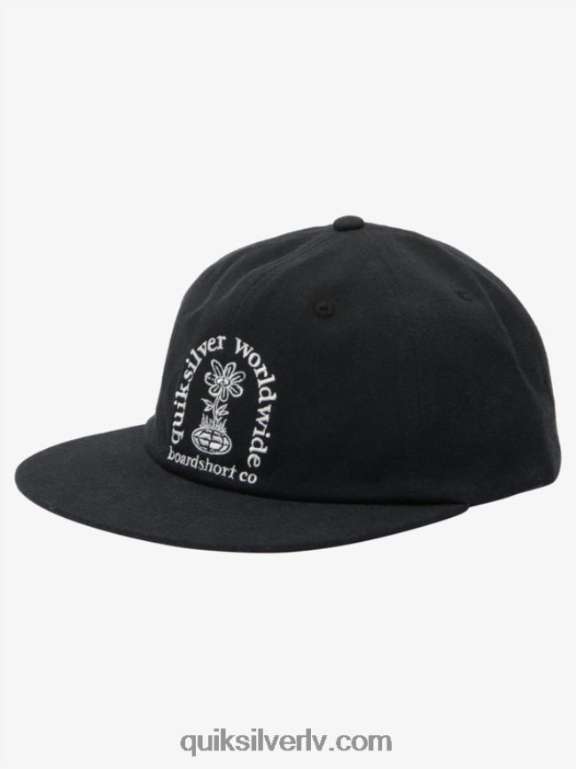 vīriešiem Quiksilver Fortune Snapback cepure melns 88064R548