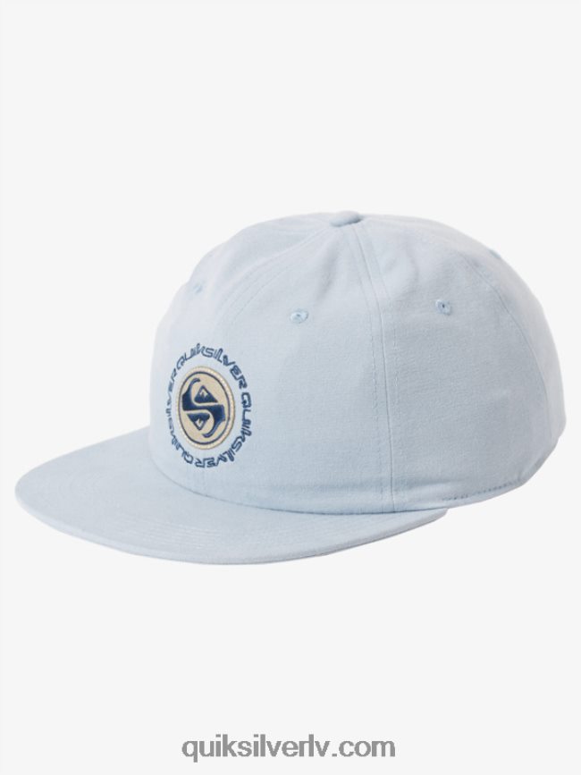 vīriešiem Quiksilver arvo kickback canvas strapback cepure ešlija zila 88064R1687