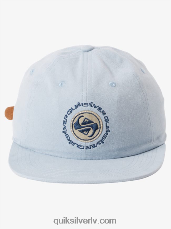 vīriešiem Quiksilver arvo kickback canvas strapback cepure ešlija zila 88064R1687