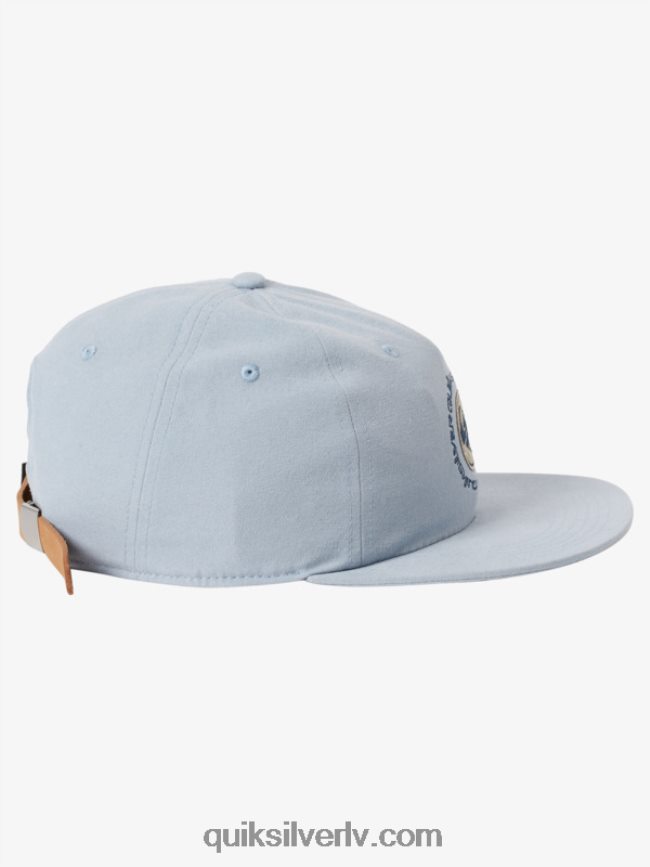 vīriešiem Quiksilver arvo kickback canvas strapback cepure ešlija zila 88064R1687