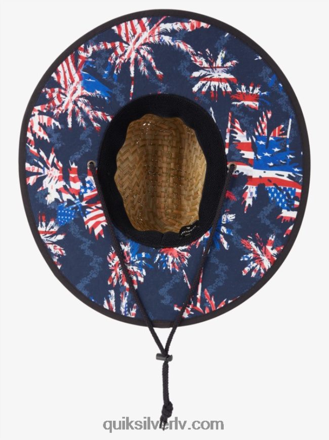 vīriešiem Quiksilver autsaidera americana salmu glābēja cepure tumšs/sarkans 88064R413