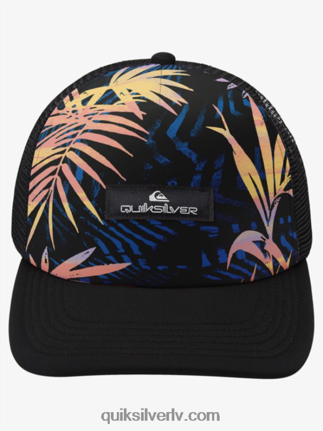vīriešiem Quiksilver buzzard coop trucker cepure melni saplēsti 88064R1051
