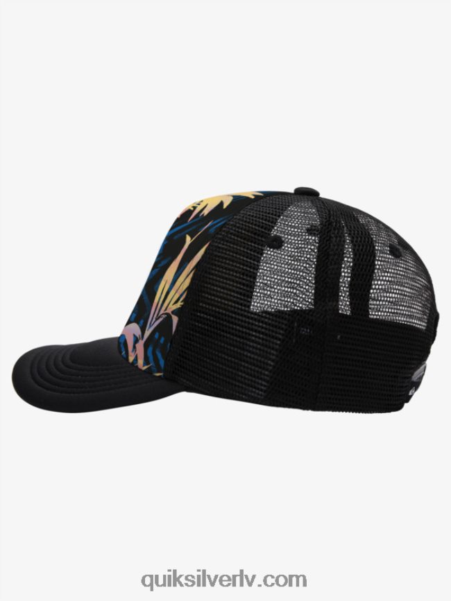 vīriešiem Quiksilver buzzard coop trucker cepure melni saplēsti 88064R1051