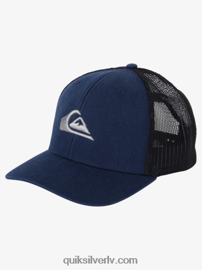 vīriešiem Quiksilver grounder trucker cepure pusnakts flote 88064R601