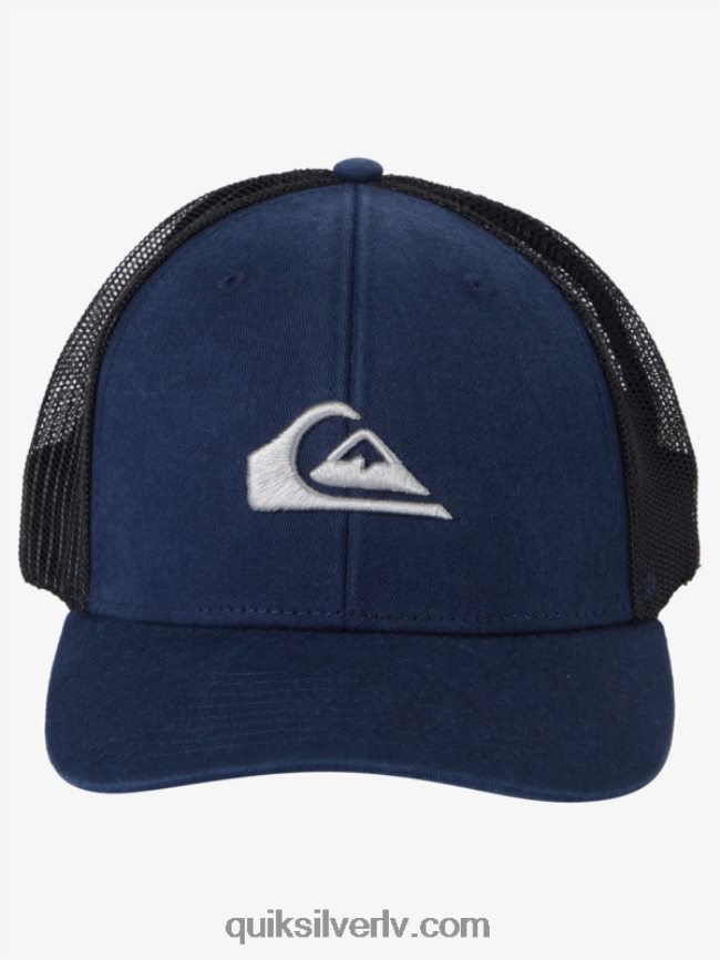 vīriešiem Quiksilver grounder trucker cepure pusnakts flote 88064R601