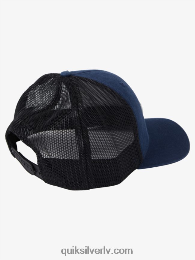 vīriešiem Quiksilver grounder trucker cepure pusnakts flote 88064R601